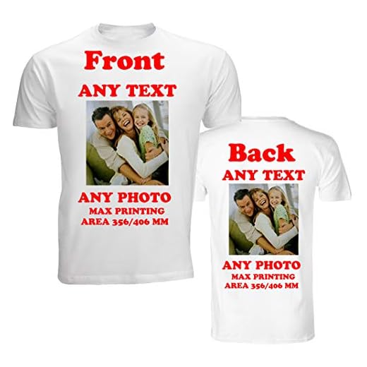 Votre Souhait Image/Texte Conception personnalisée t-Shirt personnalisé Unisex t Shirt Cadeau Surprise Anniversaire Bachelor Party équipe Party (Avant arrière Blanc, Unisex L)