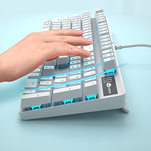 Magegee Mechanical Gaming Keyboard, Wired Usb Adjustable Backlight Keyboard, New Mechanical Storm 100% Anti-Ghosting Keyboard With Blue Switches For Windows Pc/Mac Games (White) #TOP4