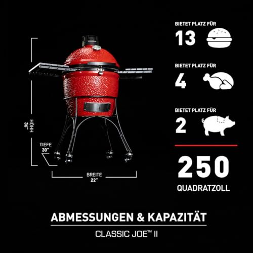 Foto von Kamado Joe® - Klassisch II Keramischer Außengrill, Rot, 18 inch