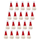 Cabilock Kleiner Strickmützen 20 Stück Kleine Weiche Garnmützen für Puppen zum Basteln Handgefertigte Kleiner Weihnachtshüte als Deko für Partys Reisen und Puppenhäuser