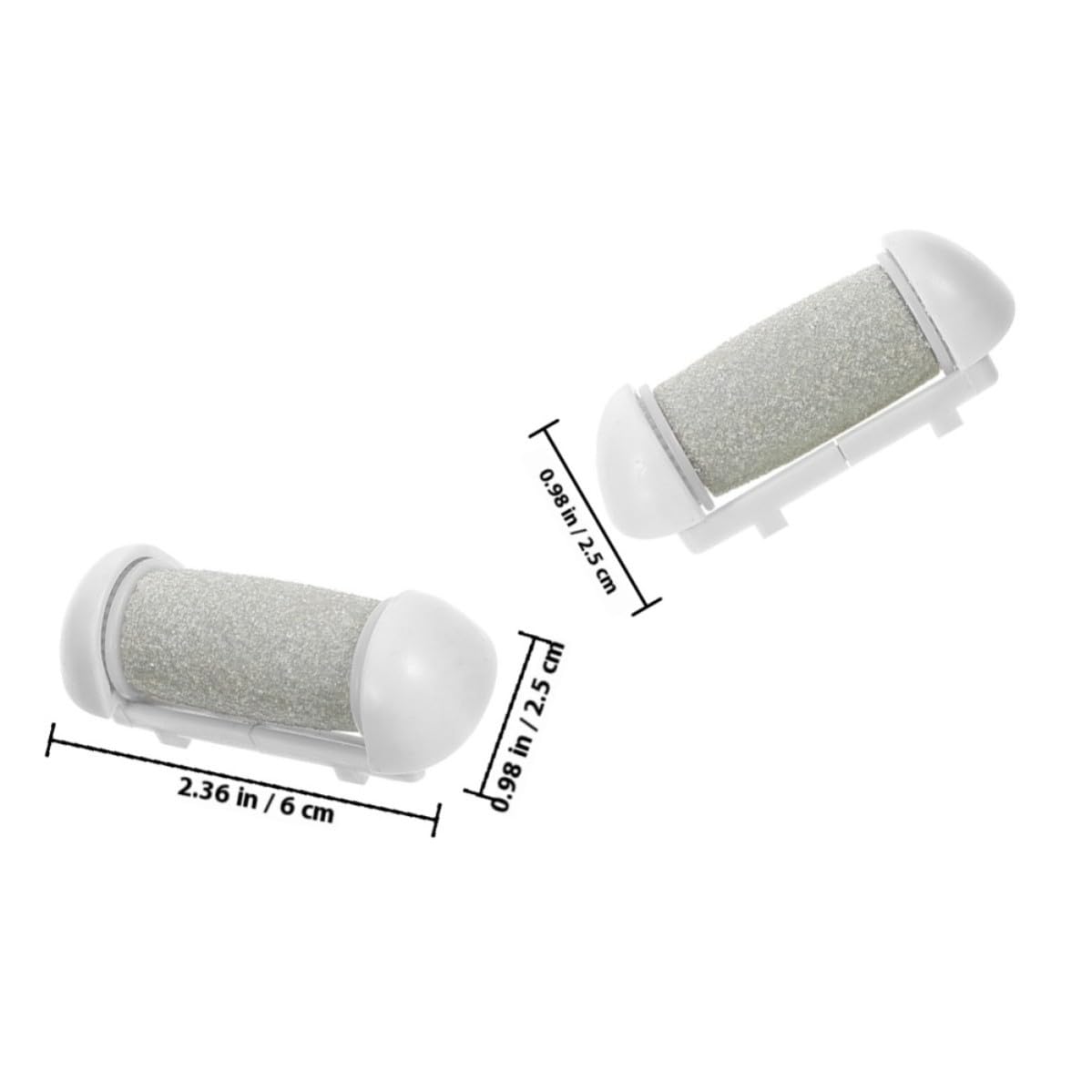 Set 6 Testine di Ricambio per Rimuovi Calli Elettrico, Accessori Pedicure in Plastica, Facili da Pulire, per Talloni Screpolati e Cura dei Piedi