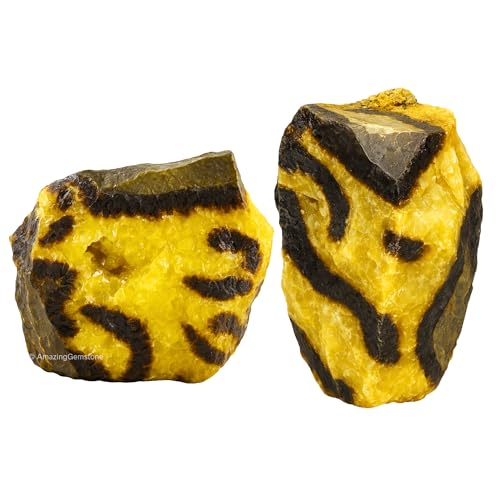 Image of Amazing Gemstone 2 Pieces Septarian Raw Crystals and Healing Stones, Natural Rocks for Tumbling and DIY Raw Stones and Crystals