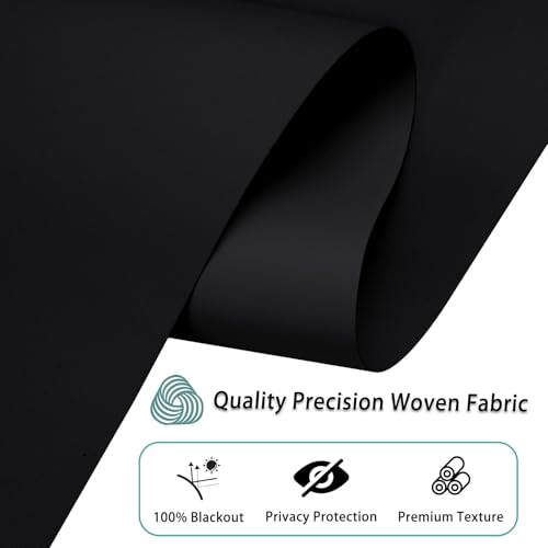Image of Changshade Custom No Drill No Tools Blackout Roller Shades for Window, Cordless Roller Shades Thermal Insulated UV Protection Privacy, Easy Install Roller Blinds for Home Office, Classic Black
