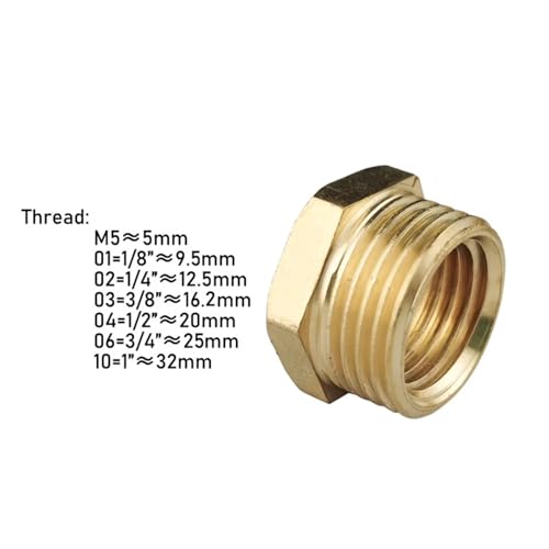 Accesorios de fontanería macho hembra con reductor hexagonal para gas y combustible 6