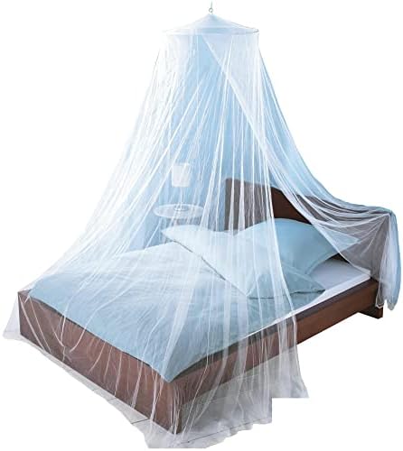 Just Relax Decorative Elegant Bed Net Canopy Set Including Full Hanging Kit, Ideal for Indoors or Outdoors, Intended for a for Covering Beds, Cribs, Hammocks (White, Twin/Full)