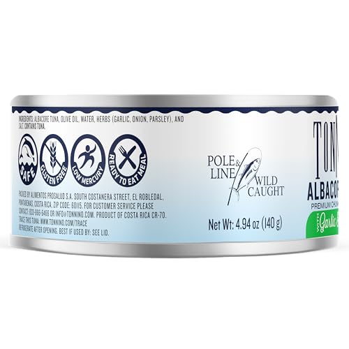 Tonnino Tuna Fish Albacore - Premium chunk in olive oil with Garlic & Herbs – Pack of 12 – Alternative to Salmon – Protein Snacks – Ready to Eat Meals - Thumbnail 3