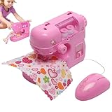 Nähmaschine für Kinder, einfache elektrische Nähmaschine mit Zubehör, Nähmaschine für Kinder, tragbar, einfach, kleines Spielzeug zum Nähen