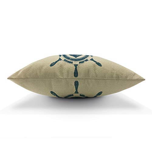Ekobla Throw Pillow Cover Nautical Theme Vintage Navigation Pattern Anchor Ocean Theme Marine Rectangular Throw Pillow Covers For Couch Sofa Home Decor Cotton Linen 12X20 Inch #TOP4