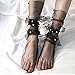 Benefeet Sox Women's Lace Sheer Socks - Fashion Girls Fancy Decorated Pearl Shiny Tulle Novelty Slouch Mesh Ankle Loose Clear Sock