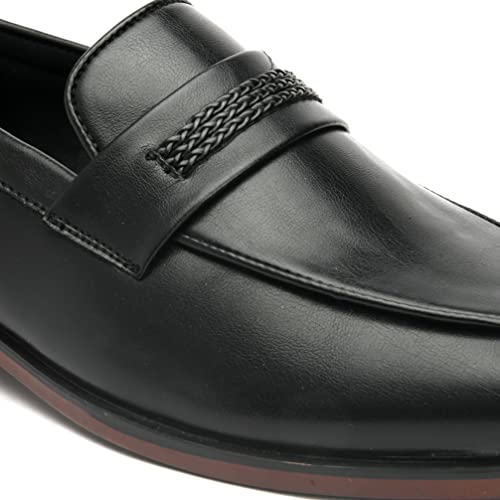 Image of San Frissco Men's Formal Loafers /Slip On Wearable Anti-Slip Leather Loafers for Office /Fashionable Loafers for Men