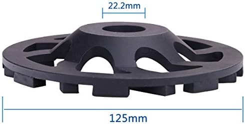 HERZO Diamond Concrete Grinding Wheel 5 inch,Diamond Cup Wheel for for Polishing and Cleaning Stone Concrete Surface, Cement, Marble, Rock, Granite, and Thinset Removing