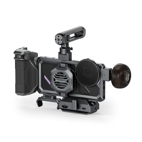Tilta Khronos Ultimate Kit Compatible with Galaxy S26 Ultra | Smartphone Cage with Focus PD Handle | Cooling System V2 | USB-C Hub | ARCA Plate | 58mm ND Filter | Circular Wooden Handle | Space Gray