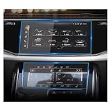 Bildschirmschutzfolie für Autonavigationssysteme Q7 Q8 2020-2022, Schutzfolie aus gehärtetem Glas, Auto-Navigationsbildschirm, Armaturenbrett, Auto-Innenausstattung (GPS, Klimaanlage)