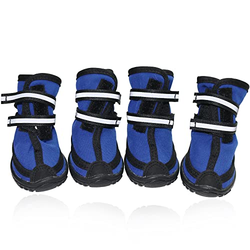 4Pcs Dog Shoes,Autumn And Winter Models Waterproof Rain Shoes Big Dog Boots Pet Supplies Pet Dog Shoes, Blue (Xl)… #TOP4