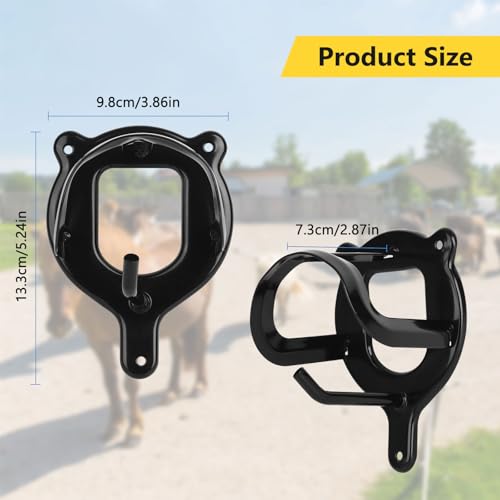 YIK TUNG 6 Stück Pferde-Zaumzeughalter, Equestrian Bridle Hanger, Halterung Zaumzeug, Aufbewahrung Halfter Aufhänger, Haken Pferd Tack, Metall Trensenhalter für Pferde, Reitstall, Sattelkammer