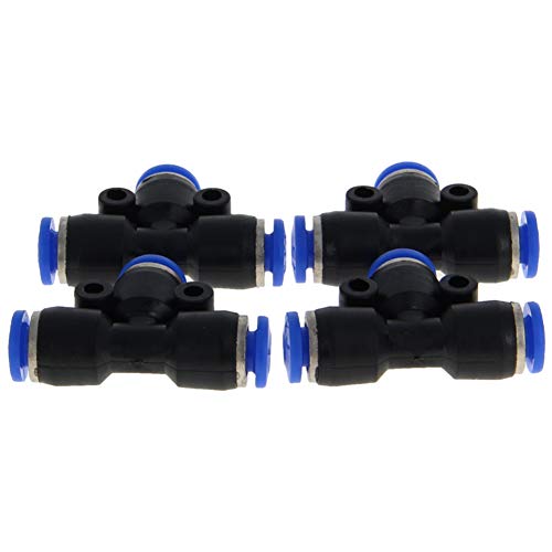 Othmro クイック継手 ねじサイズ4-4mm 製品番号PE-4 青 4個入り Gねじ クイックコネクター フィッティングスレッド接続 プラスチック 軽量性 耐破砕性 耐亀裂性 耐圧腐食性