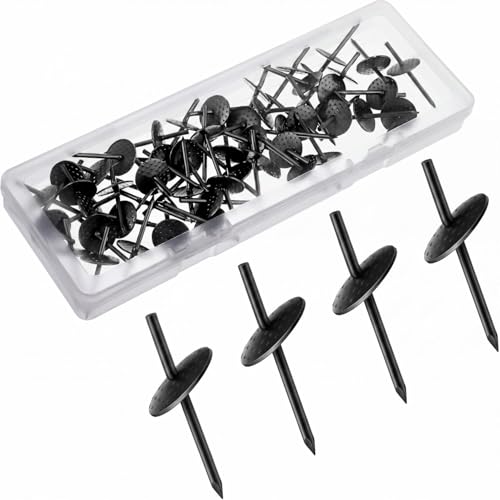Image of 50 Pieces One Step Hangers Picture Hangers for Drywall Picture Hanging Nails Iron Alloy Photo Frame Hanger Kit for Wood Hardware Mounting (50Ib)