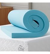 L'Baiet Cooling Gel Memory Foam Mattress Topper | 3" King Size | Medium Firm | Plush Soft Cool Pa...