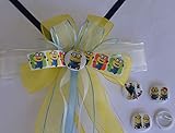  Schultütenschleife Zuckertüten schleife Minion mit Anstecker - Pin - auch als Geschenkverpackung