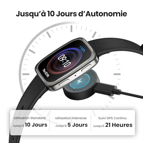 Amazfit Active 2 Premium Square Montre Connectée Homme Femme, 43mm, NFC, GPS, Cartes, Écran AMOLED 1,75", Autonomie 10 Jours, 160+ Sports, Étanche, Suivi Cardio & Sommeil, pour Android & iPhone