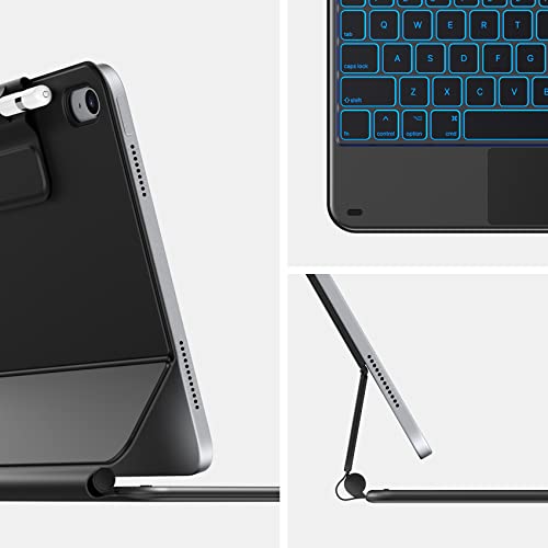 Typecase Edge Keyboard For Ipad 10Th Generation (10.9", 2022) - 10 Colors Backlit, Thin, Multi-Touch Trackpad, Bt, Magnetic Clasp Keyboard Case For Ipad 10Th Gen 10.9 - Black #TOP4