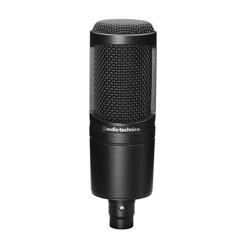 Image of Audio-Technica AT2020PK Vocal Microphone Pack for Streaming /Podcasting, Includes XLR Cardioid Condenser Mic, Adjustable Boom Arm, and Monitor Headphones,Black