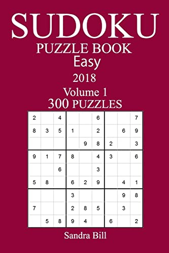 300 Easy Sudoku Puzzle Book - 2018