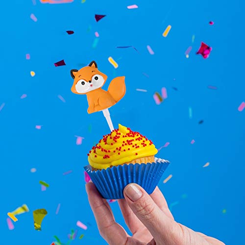 Toyandona 5Pcs Jungle Animal Cake Toppers, Zoo Animal Cake Toppers Jungle Animals Cake Decorations For Baby Showers Birthday Party #TOP7