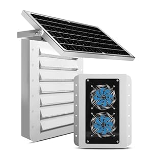 2 Shipping Container Side Vent Fan Solar Ventilator Kit, with 15W Foldable Panel, Enhanced Ventilation, Rain and Hail Proof, Suitable for Container Houses, Containers, Offices