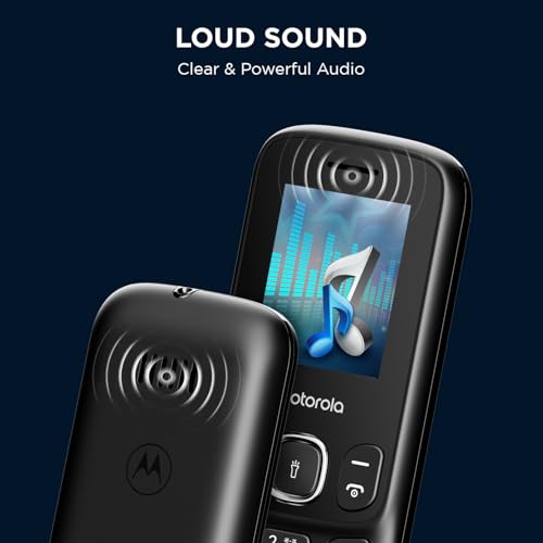 Image of Motorola All-New A10e Dual Sim keypad Phone | 2 Years Replacement | Long Lasting Battery | Bluetooth Facility | Loud Sound | Wireless FM | Auto Call Recording (Black)