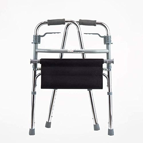 Toilet Frame Walkers for seniors Folding Elderly Walker,Lightweight Aluminum Alloy Walking Frame Daily Living Aid with Seat and Folding Handle Transport Chair rollator walker, Durable Mobility Aid