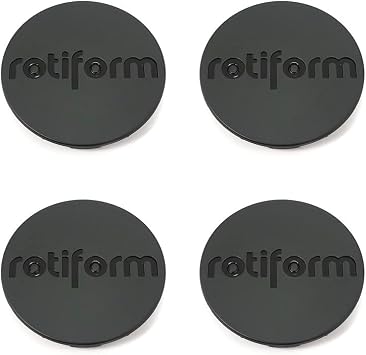 4x Rotiform Wheels Matte Black Wheel Center Hub Caps 3"OD Snap-In for 5x5 5x127 6x5.5 6x139.7 6x135 5x120 5x130 R151 Six-Or R151 SIX R150 Six-Or