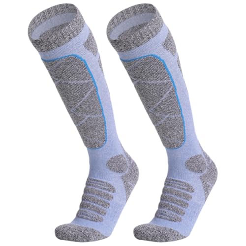 Women's Ski Socks for Skiing, Cold Weather Socks for Snowboarding, Mens Womens Knee-high Skiing & Snowboarding Socks, Warm Winter Thermal Socks