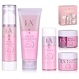 LXSKN Skin Care Set - 5 Step Skincare with Cleanser, Face Scrub, Clay Mask,Toner & Acne Treatment for Teens and Adults