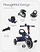 besrey Toddler Tricycle with Bell, Kids Tricycle Age 18 Months to 5 Years, Kids Trike, Toddler Bike for 1.5-5 Year Olds, Baby Trike, Gifts & Toys for Boys & Girls, Blue