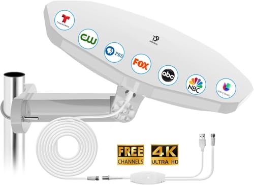 Digital TV Antenna Outdoor 360° Omni-Directional for Local Channels