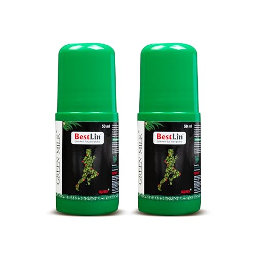 Image of Green Milk BestLin Ayurvedic Pain Relief Roll-On Liniment for Joint & Muscle Care, 50 ml (Pack of 2)