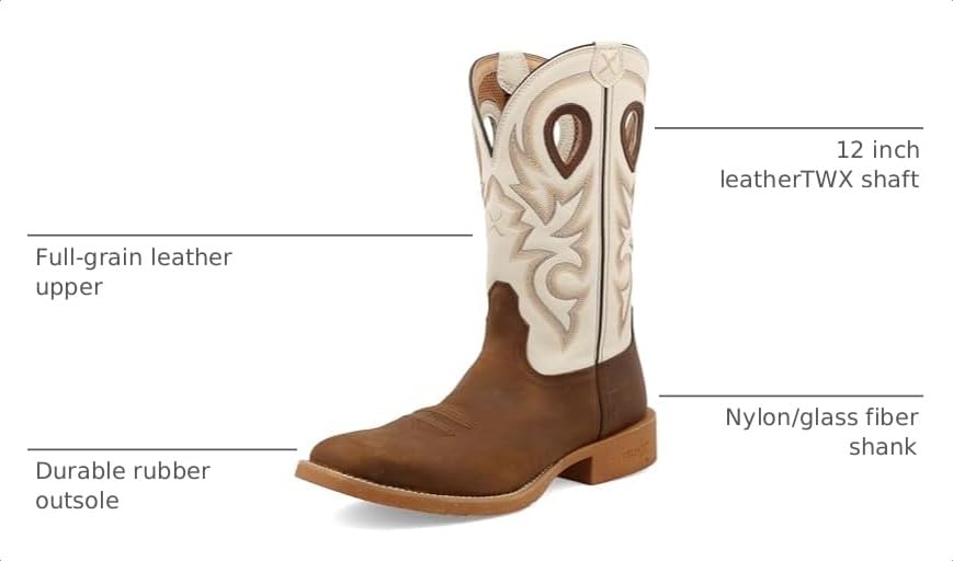 Image of Twisted X Mens 12 inch Pull on Tech X Western Boot