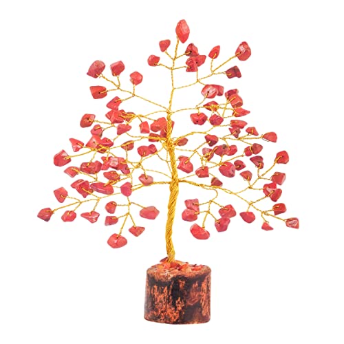 Red Jasper Crystals - Chakra Tree Of Life Decor - Red Crystal Stone - Chakra Stones - Crystal Tree - Crystals And Stones - Bonsai Tree - Crystals Decor - Money Trees - Spiritual Gift #TOP7