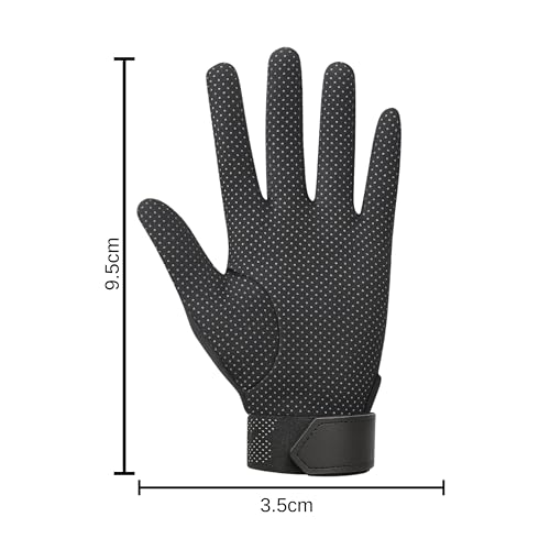 SSS selmens PVC Dotted Cricket Batting Gloves for Alpha Gold Black - Image 6