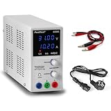 Peaktech P 6226 - Alimentatore da Laboratorio Dc 0-30V/0-10A, Display LED Blu a 4 Cifre Regolabile, Alimentatore a Commutazione Stabilizzata, Protezione da Sovraccarico e Cortocircuito