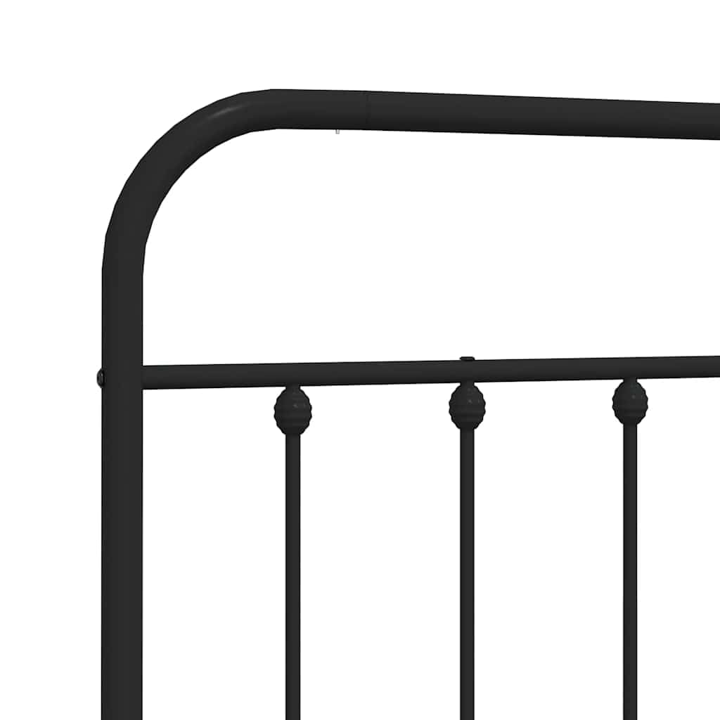 vidaXL Cabecero de Repuesto de Metal Negro 180 cm