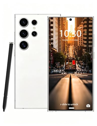 Echoamo Unlocked Phone 5G C24 Ultra 8GB+256GB Large Storage Smart Phone, Android 14 Cell Phone, 6800 mAh Battery Unlockedphone, 6.8-inch/Dual SIM [Works with T-Mobile, AT&T, Verizon] Ceramic White