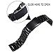 Vetoo Watch Band 22mm Strap, Black, Metal Watch Replacement w/Quick Release Spring Bar