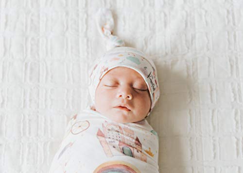 Image of Baby Beanie Hat Top Knot Stretchy Soft inchEnchanted inch by Copper Pearl