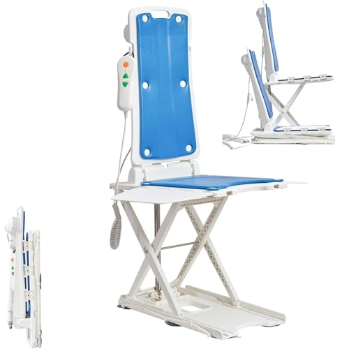 HZWJD Ascenseur De Bain Et De Sol Portable,Élévateur De Baignoire,Fauteuil Élévateur Électrique,Pliable,Capacité De 136 Kg,Facilite Le Bain des Personnes Âgées Et Handicapées 14.8V 2.2AH