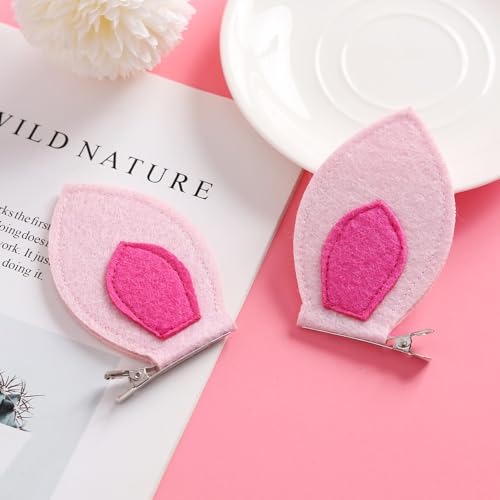 Pinzas para cabello orejas de cerdo rosa Fancheer miniatura 5