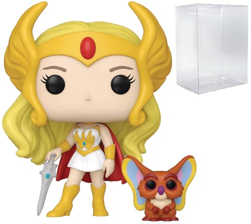 POP Retro Toy: Princess of Power - She-Ra with Kowl - Masters of The Universe Funko Vinyl Figure (Bundled with Compatible Box Protector Case), Multicolor, 3.75 inches