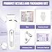 3.0 Women Face Epilator, 7-in-1 Rechargeable Facial Hair Remover with LED Battery Display, Facial Shaver for Face, Eyebrow, Nose Trimmer (White)