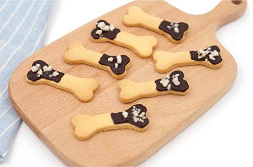 6 Pieces Dog Bone Cookie Cutters, Bone Shape Cookie Cutters Set Stainless Steel Biscuit Mold For Dog Cat Homemade Treats 5", 4.5", 3.5", 3.25", 2.15" #TOP6